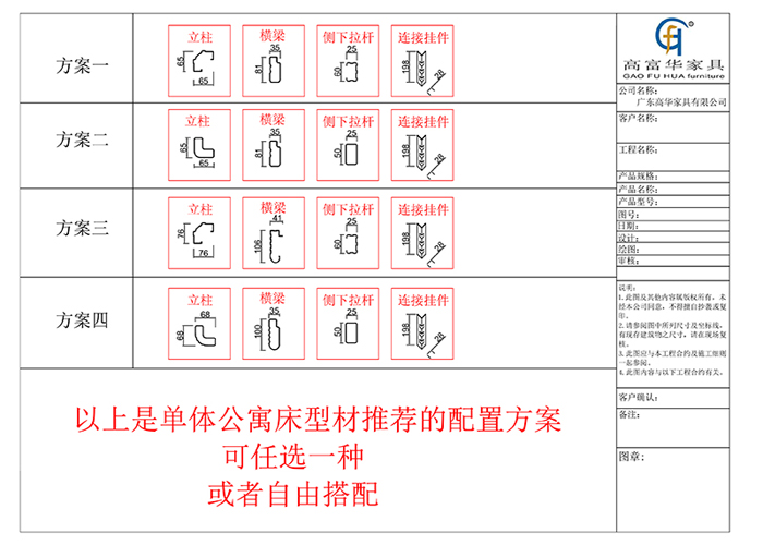 雙層床型材方案